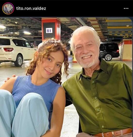 Off-cam photos of Kathryn Bernardo with her ‘Fave Lolo’ Ronaldo Valdez