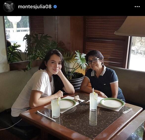 Julia Montes with her Mama and Mami 