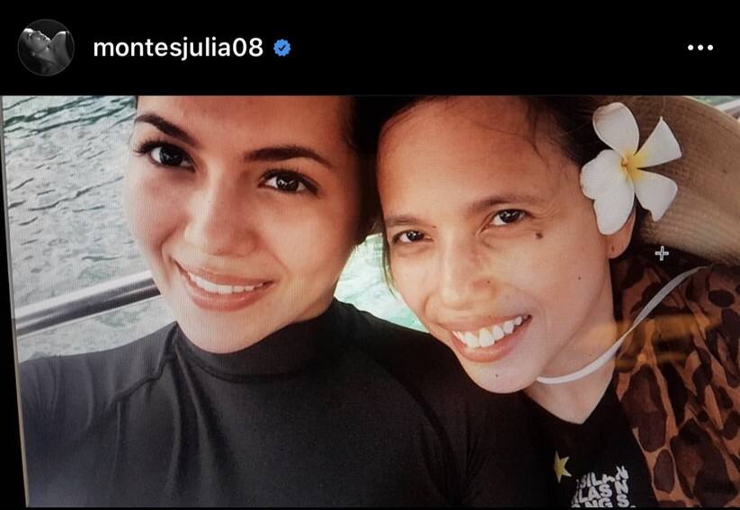 Julia Montes with her Mama and Mami 