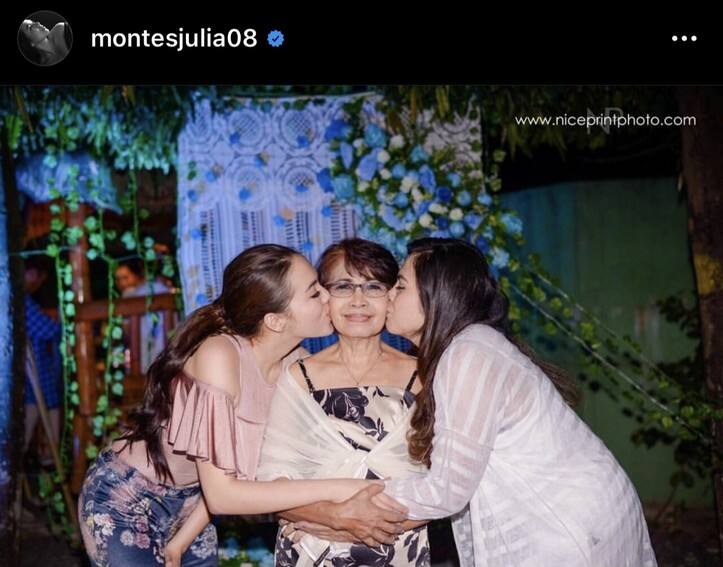 Julia Montes with her Mama and Mami 