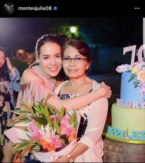 Julia Montes with her Mama and Mami 