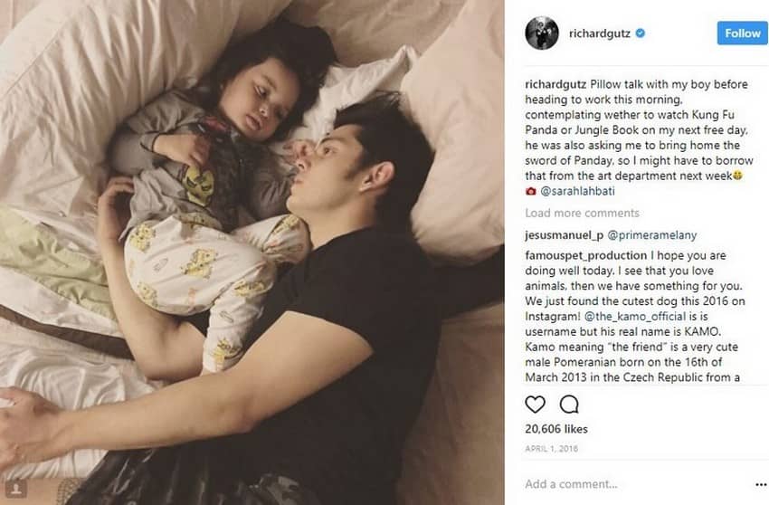 Richard Gutierrez with his little one