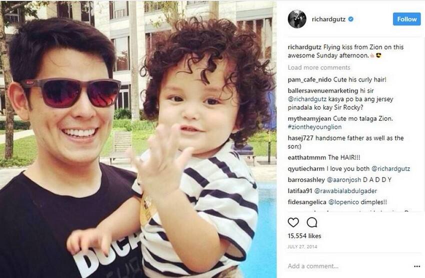 Richard Gutierrez with his little one