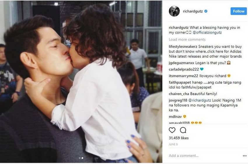 Richard Gutierrez with his little one