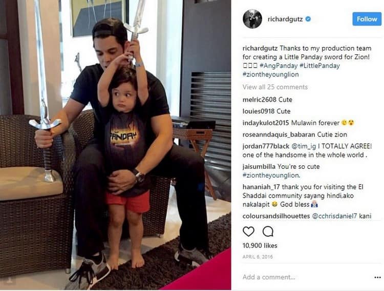 Richard Gutierrez with his little one