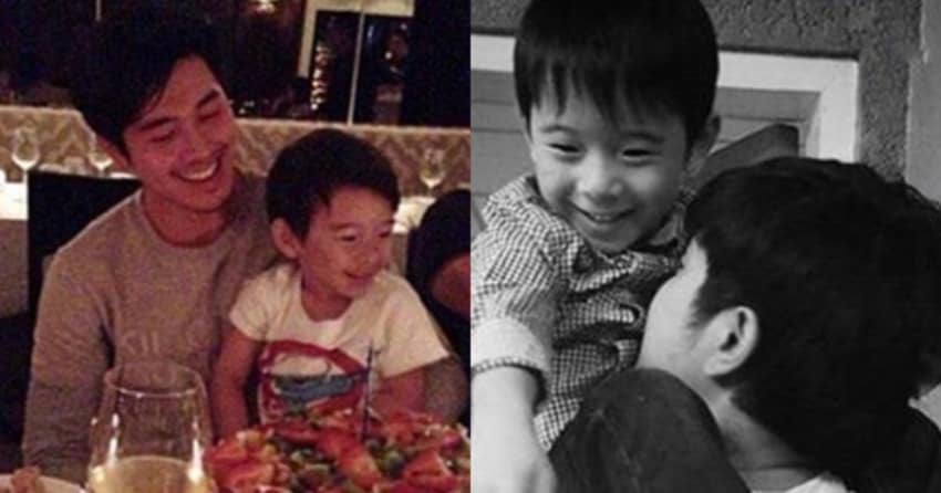 Paulo Avelino with his adorable mini-me