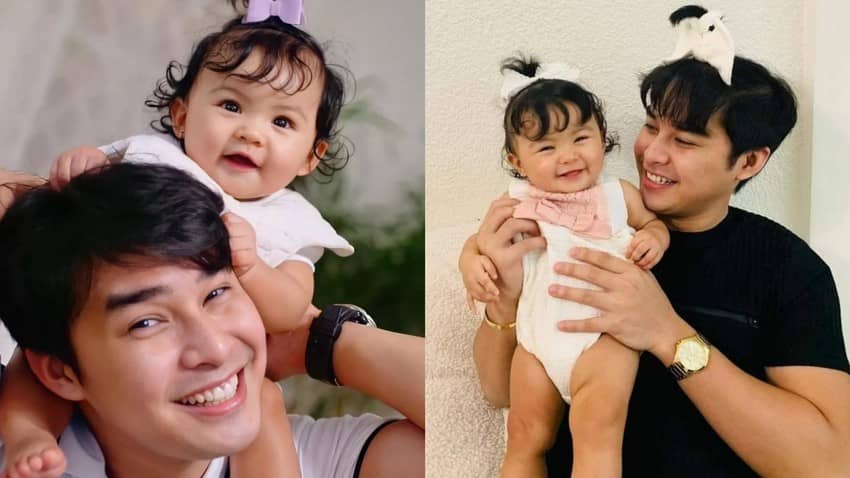 McCoy De Leon with his adorable baby girl Felize