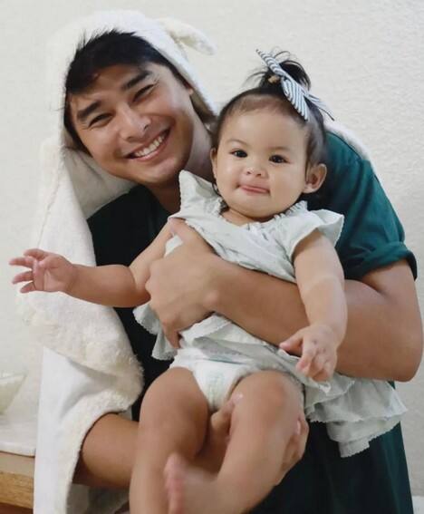 McCoy De Leon with his adorable baby girl Felize