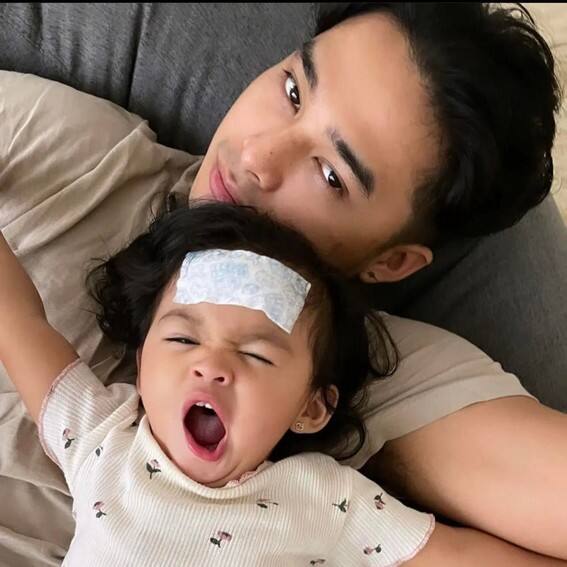 McCoy De Leon with his adorable baby girl Felize