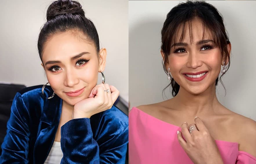 Sarah Geronimo's hairstyle with and without bangs