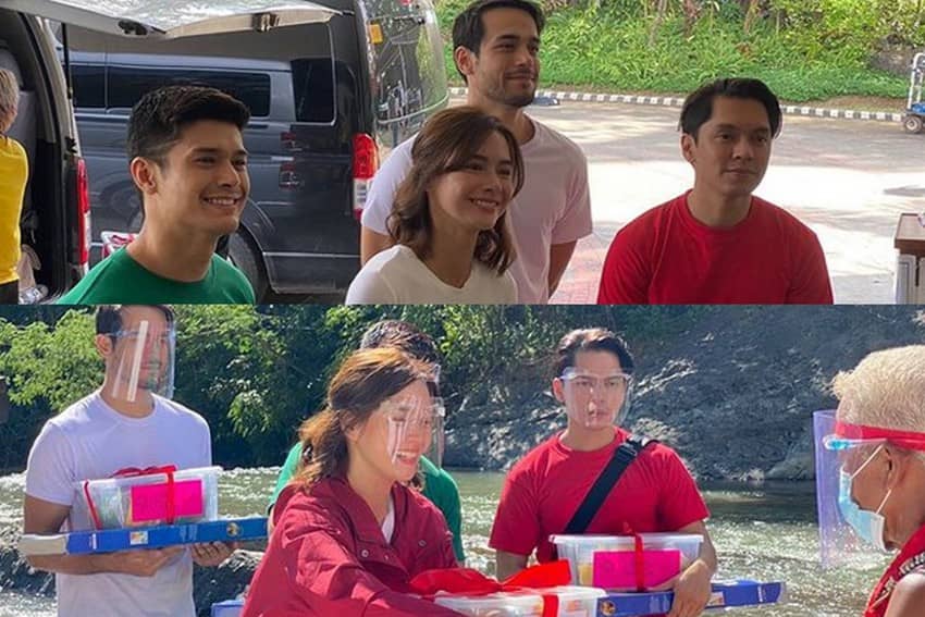 LOOK: The stars of La Vida Lena at the “Ikaw Ang Liwanag At Ligaya” ABS-CBN Christmas ID shoot