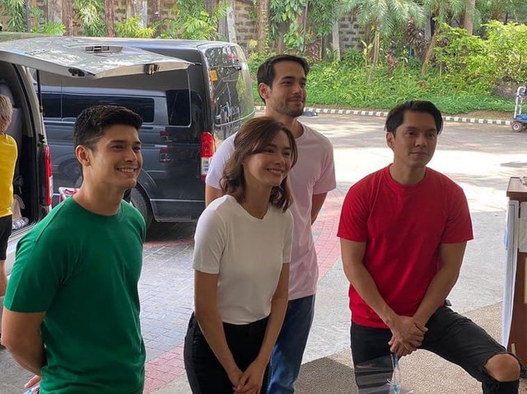 LOOK: The stars of La Vida Lena at the “Ikaw Ang Liwanag At Ligaya” ABS-CBN Christmas ID shoot