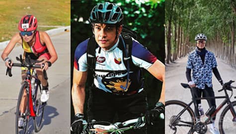Celebrities who ride bikes