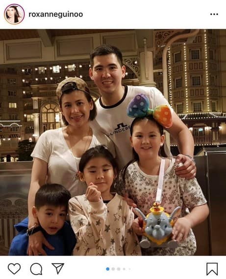 Priceless! Roxanne Guinoo with her picture-perfect family
