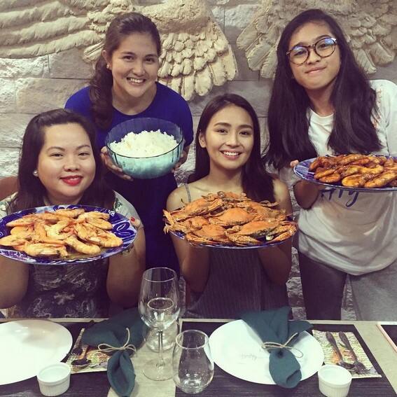 Dimples Romana with her closest friends