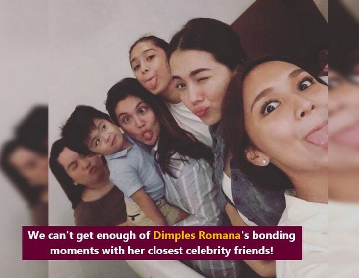 Dimples Romana with her closest friends