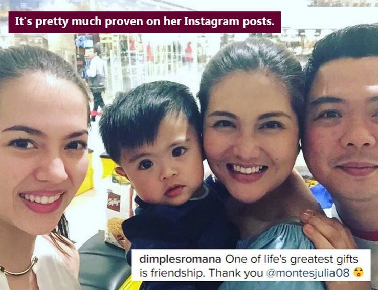 Dimples Romana with her closest friends