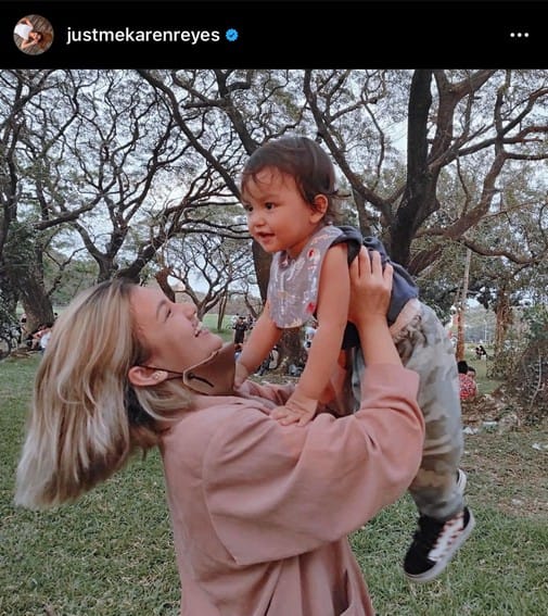 Karen photos with her babies