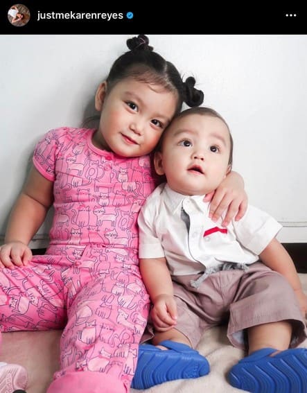 Karen photos with her babies