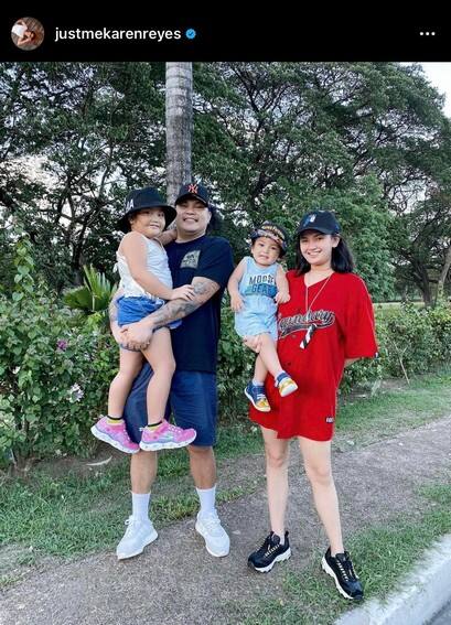 Karen photos with her babies