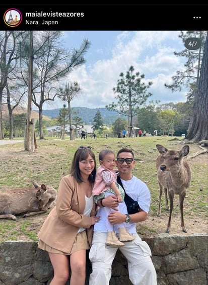 Jhong Hilario with Maia & Baby Sarina