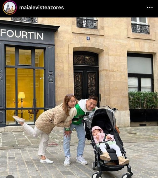 Jhong Hilario with Maia & Baby Sarina