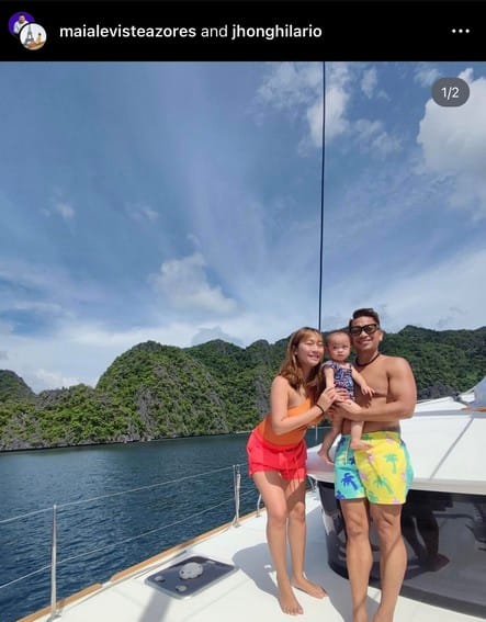 Jhong Hilario with Maia & Baby Sarina