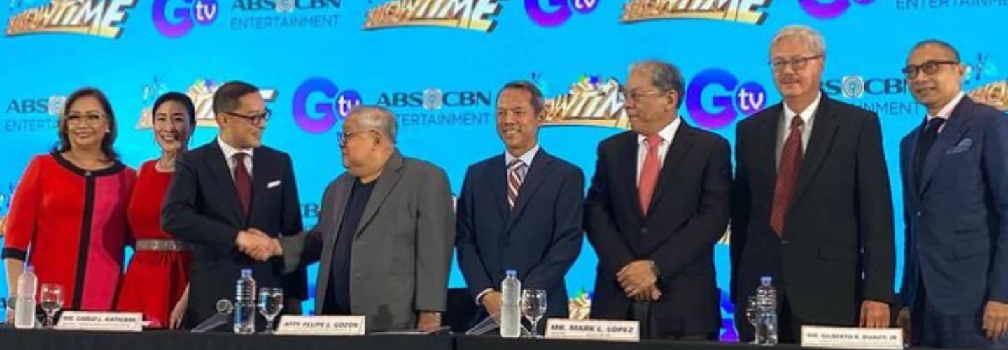 IN PHOTOS: ABS-CBN AT GMA, pumirma ng kasunduan para sa pag-ere ng "It's Showtime" sa GTV