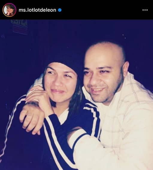 Lotlot De Leon with her loving husband