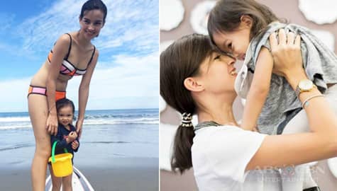 Cute moments of Helga and her daughter