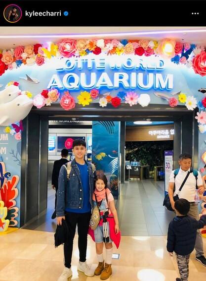 Kyle Echarri with his little sister