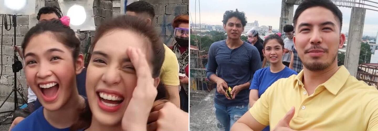 Happy vibes! Heaven Peralejo and Bagong Umaga squad goof around the lock-in set
