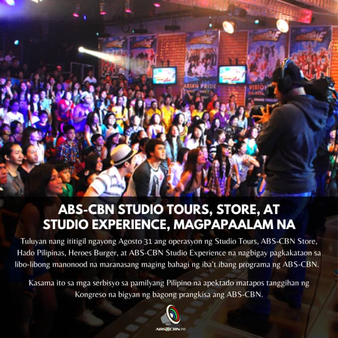 ABS CBN Studio Tours Store and Studio Experience cease operations 1