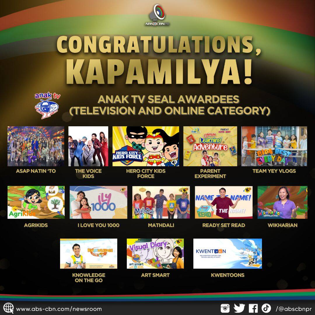 ABS-CBN programs & artists Anak TV seal
