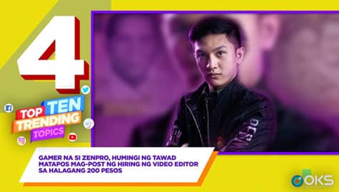 4Ts: Gamer na si Zenpro, humingi ng tawad matapos mag-post ng hiring for video editor sa halagang 200 pesos Image Thumbnail
