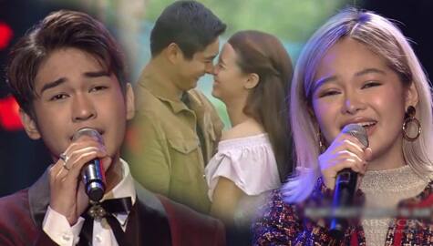 Janine Berdin and Reiven Umali sing the theme song of Cardo and Alyana Image Thumbnail