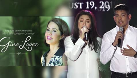 Kapamilya artists pay tribute to Gina Lopez by singing her favorite songs during wake Image Thumbnail