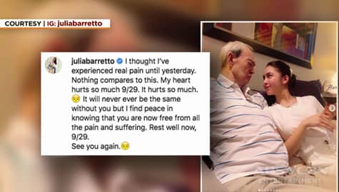 Umagang Kay Ganda: Julia Barretto, nagluluksa sa pagpanaw ng kanyang lolo Image Thumbnail
