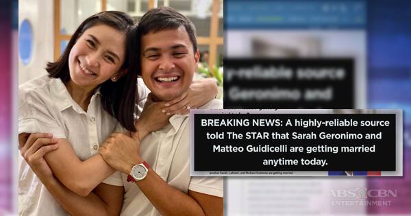 TV Patrol: Balitang ikakasal umano sina Sarah at Matteo ngayong araw