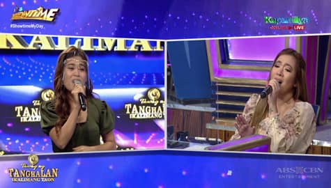 Juvanesa, nagkaroon ng pagkakataon na maka-duet si hurado Angeline | It’s Showtime Image Thumbnail