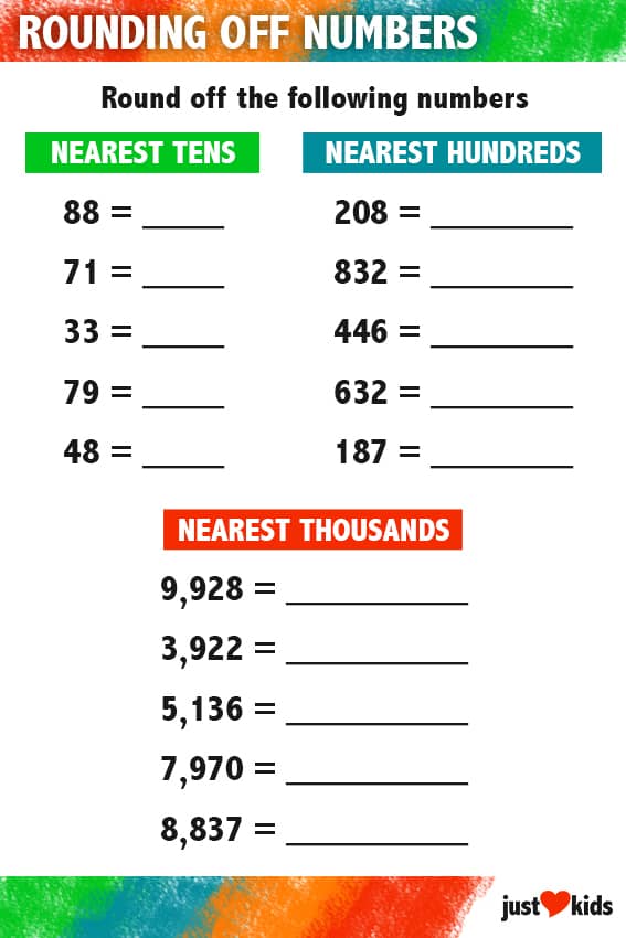 Rounding Off Numbers | Intermediate Activity Sheet