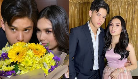 Francine Diaz attends her high school prom night with Kyle Echarri Image Thumbnail