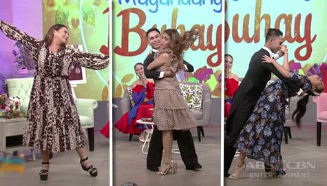 Magandang Buhay: Momshie Karla, Jolina at Melai, sinubukang mag-waltz kasama si Mark Jason Image Thumbnail