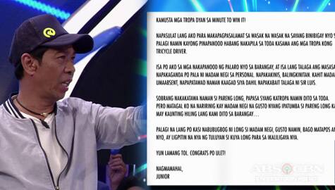 Minute To Win It: Long, may napansin sa mga nagpapadala ng fan mails para sa kanila ni Negi Thumbnail