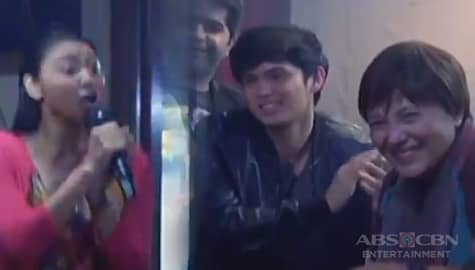 Leah, nagpasikat sa pagkanta sa harap ni Clark Image Thumbnail