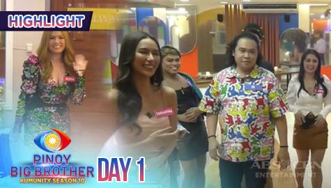 Day 1: Samantha, Eian at Alexa, pumasok na sa bahay ni Kuya | PBB Kumunity Image Thumbnail