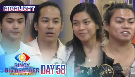 Day 58: Eian, Jordan, Aly at Brenda, ibinigay na ang mga puntos nila sa harapang nominasyon | PBB Kumunity Image Thumbnail